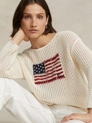 Patchwork Flag Cotton Linen Jumper 04 199