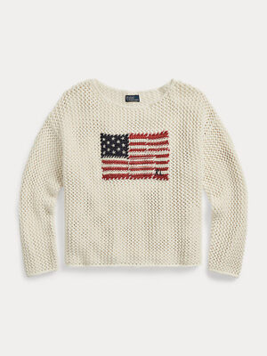 Patchwork Flag Cotton Linen Jumper 05 200