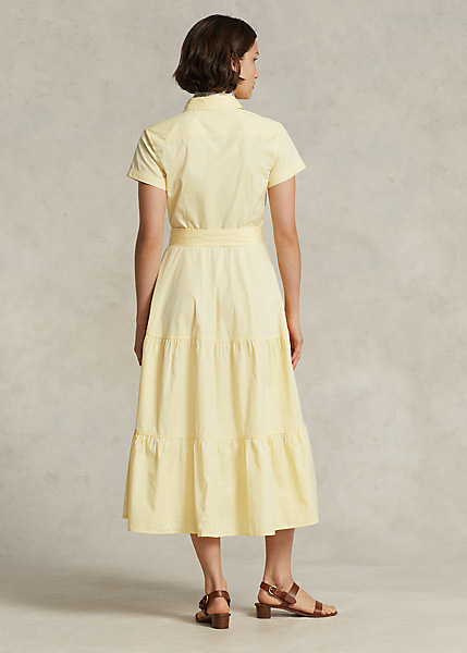 Belted Tiered Cotton Shirtdress Save to Wishlist 02 1870