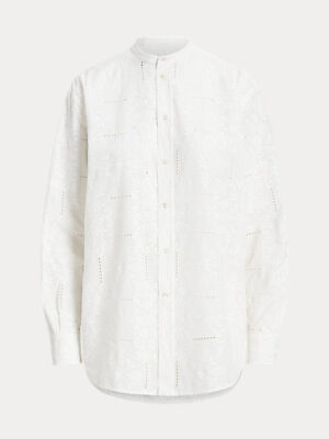 Embroidered Cotton Voile Shirt 05 2136