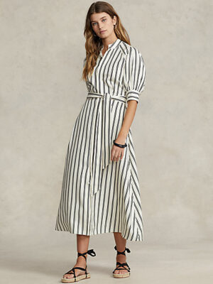 Striped Mulberry Silk Dress 03 2003