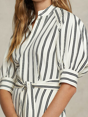 Striped Mulberry Silk Dress 04 2004