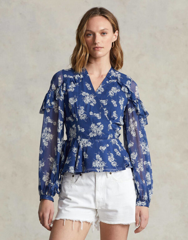 Womens Chiffon Shirt with Floral Print 6318